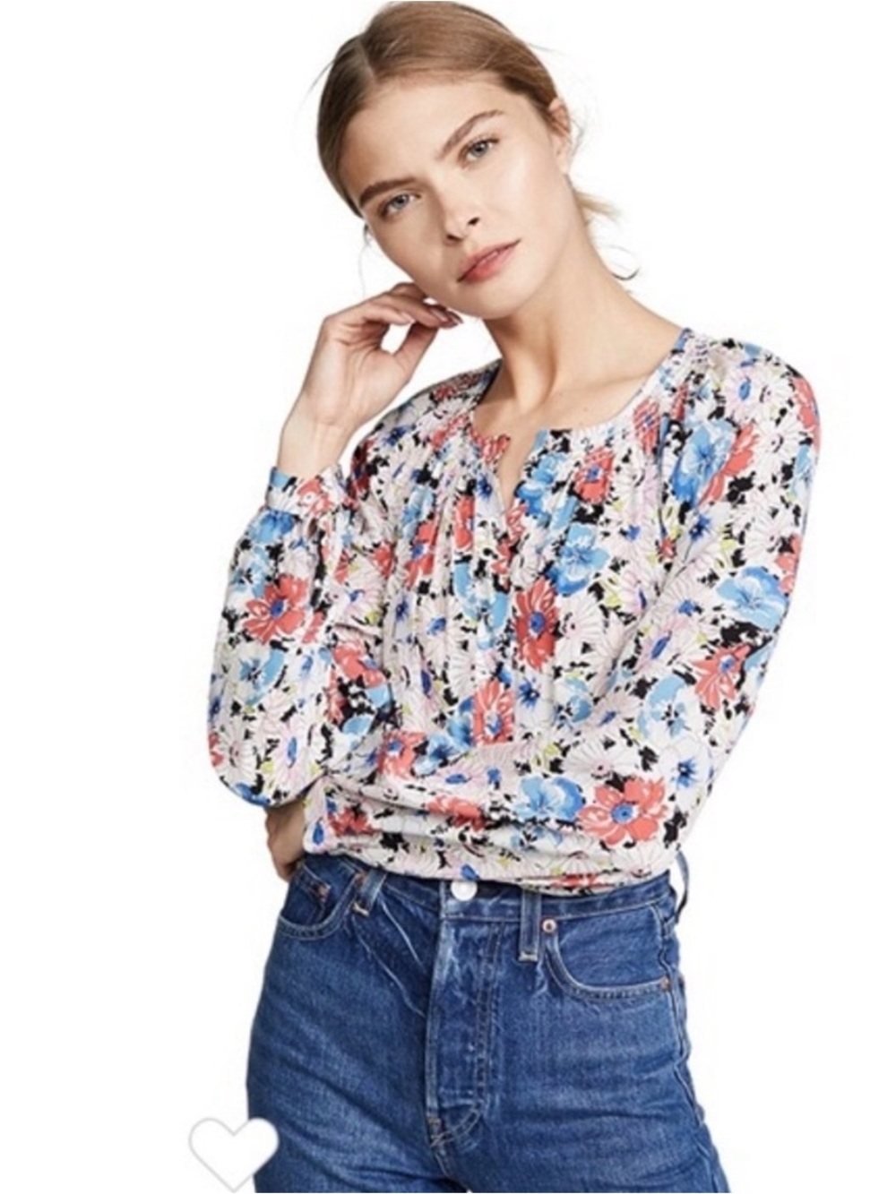 Veronica Beard Madge Floral Silk Blouse Size 2